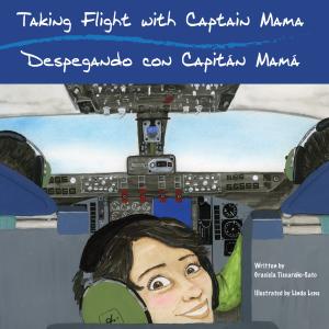 Book cover art for new bilingual children's aviation book 