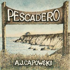 Pescadero song artwork on Bandcamp by A.J. Capowski, designed by Rose Christian