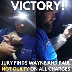 Direct Action Everywhere proclaims victory after not guilty verdicts on all counts.