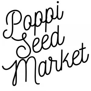 white background with black text that reads Poppi Seed Market