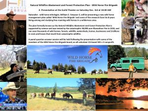 Presentation by William E. Simpson II about wildfires and wild horses; how wild horses can benefit ecosystems by reducing wildfire fuels and reducing catastrophic wildfires and toxic smoke/greenhouse gases