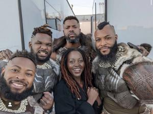 Behind the scenes Wakanda Forever with cast members