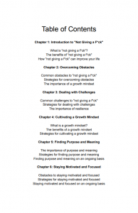 The Subtle Art of Not Giving a F*ck By Dominic Elrond Table of Contents