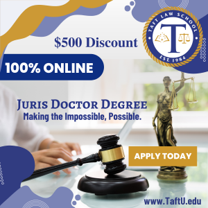 Taft Law School $500 Limited Time Discount