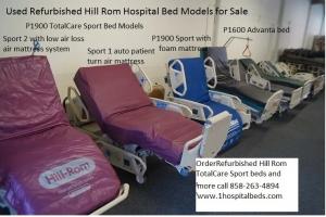 Medical beds and hospital bed models with foam and air mattress systems