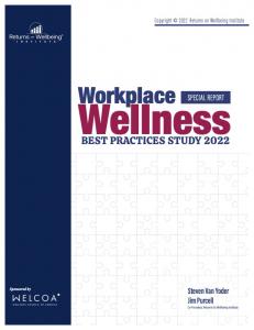 Workplace Wellness Best Practices Study 2022