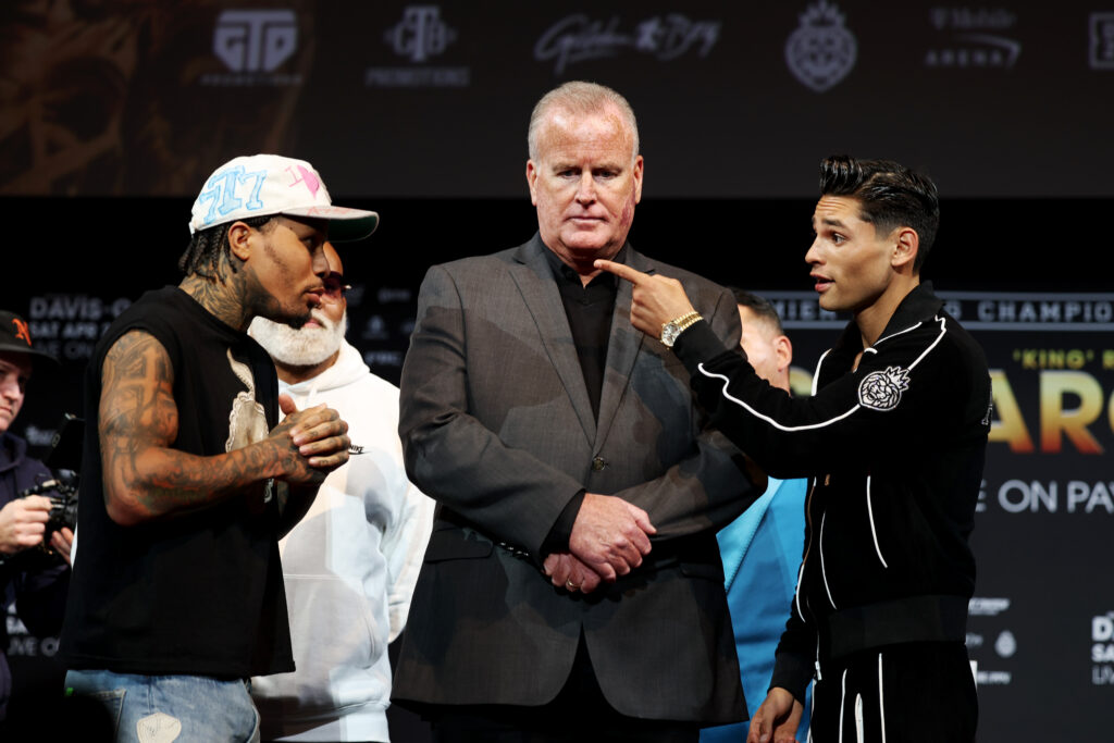 Unbeaten Rivals Gervonta “Tank” Davis and “King” Ryan Garcia face off at the final press conference at the MGM Grand before the main event on Saturday night, April 22, 2023 at the T-Mobile Arena in Las Vegas and live on pay-per-view.