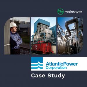 Power generation facilities with Atlantic Power and Mainsaver logos
